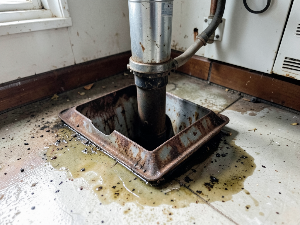 Dealing with HVAC water leaks and floor drain issues in Slavic Village